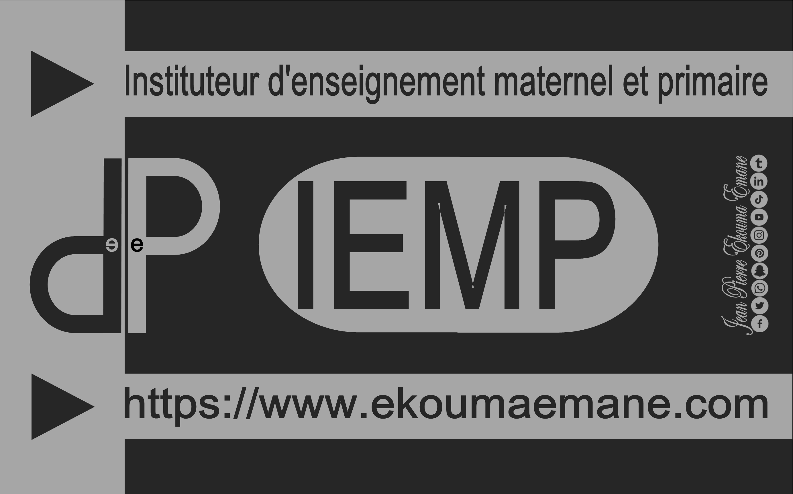 Instituteur de l'enseignement maternel et primaire et (IEMP)